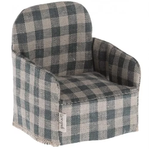 Maileg Poppenhuisstoel Groen Geruit 3 Maileg Poppenhuisstoel Groen Geruit