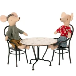 Maileg Winkel -Maileg Winkel maileg poppenhuis stoel vintage antraciet 13 cm