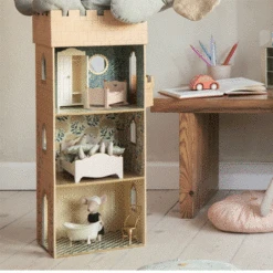 Maileg Poppenhuiswieg Roze - 10 Cm -Maileg Winkel maileg poppenhuiswieg roze 6 cm