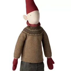 Maileg Decoratie Pixie Mega - Jongen - Bruine Trui - 105 Cm -Maileg Winkel maileg decoratie pixie mega jongen bruine trui 105 cm 3