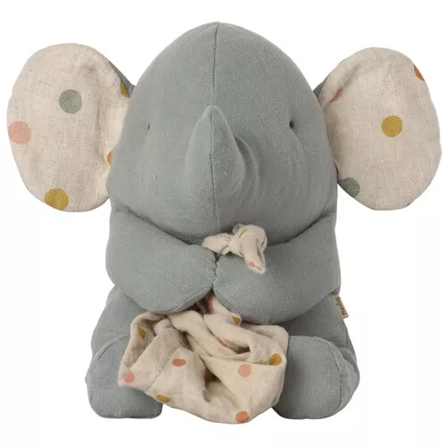 Maileg Knuffel Met Knuffeldoekje En Muziek - Olifant - 17 Cm - Image 3