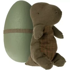 Maileg Knuffeldino In Ei Medium - Forrest Green - 37 Cm