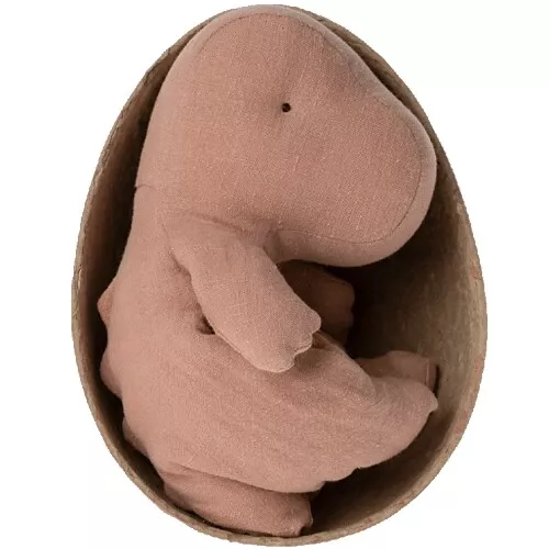 Maileg Knuffeldino In Ei Small - Old Rose - 23 Cm 5 Maileg Knuffeldino In Ei Small - Old Rose - 23 Cm - Image 3