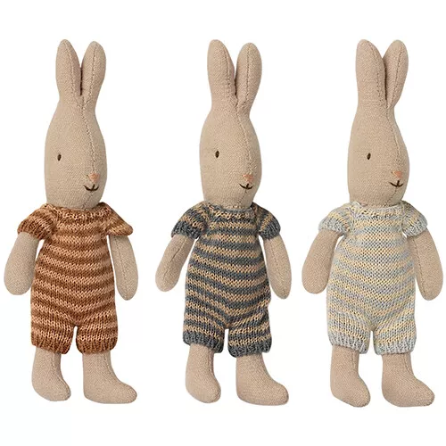 Maileg Knuffelkonijn Rabbit In Romper - Micro - 16 Cm - Blauw - Image 2