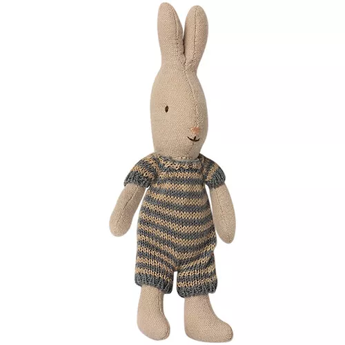 Maileg Knuffelkonijn Rabbit In Romper - Micro - 16 Cm - Grijs