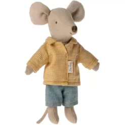 Maileg Knuffelmuis Grote Broer In Luciferdoosje - Geruite Jas - 12 Cm 6 Maileg Knuffelmuis Grote Broer In Luciferdoosje - Geruite Jas - 12 Cm -Maileg Winkel maileg knuffelmuis grote broer geruite jas1