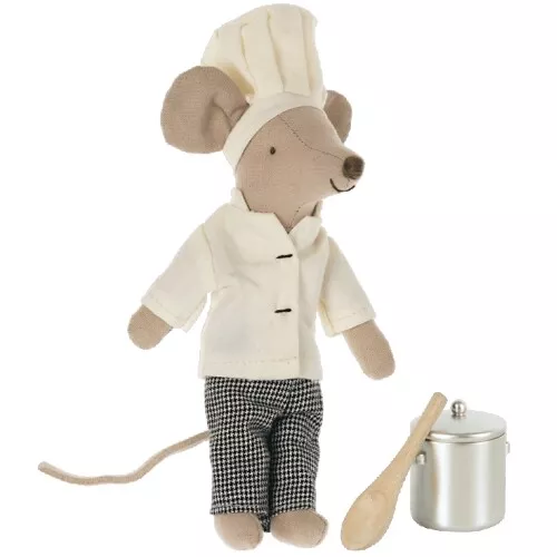 Maileg Knuffelmuis Grote Broer - Chef-kok - 12 Cm 3 Maileg Knuffelmuis Grote Broer - Chef-kok - 12 Cm