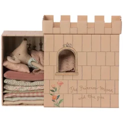 Maileg Knuffelmuis Grote Zus - Prinses Op De Erwt - Blauwe Jurk - 17 Cm