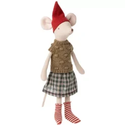 Maileg Knuffelmuis Kerstmeisje - Medium - 33 Cm -Maileg Winkel maileg knuffelmuis kerstmeisje medium 33 cm 1
