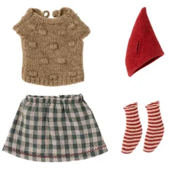 Maileg Knuffelmuis Kerstmeisje - Medium - 33 Cm -Maileg Winkel maileg knuffelmuis kerstmeisje medium 33 cm 2