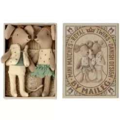 Maileg Knuffelmuis Kleine Zus En Kleine Broer In Luciferdoosje - Koninklijke Tweeling - 10 Cm -Maileg Winkel maileg knuffelmuis koninklijke tweeling2