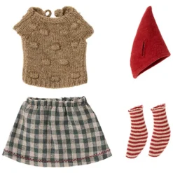 Maileg Poppenkleding Kerst - Knuffelmuis Meisje - Medium