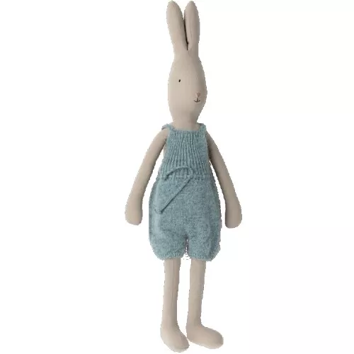 Maileg Poppenkleding Gebreide Tuinbroek - Knuffelkonijn - Maat 4 - Afbeelding 2