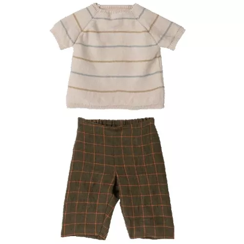 Maileg Poppenkleding Gebreide Streepjestrui - Knuffelkonijn - Maat 5