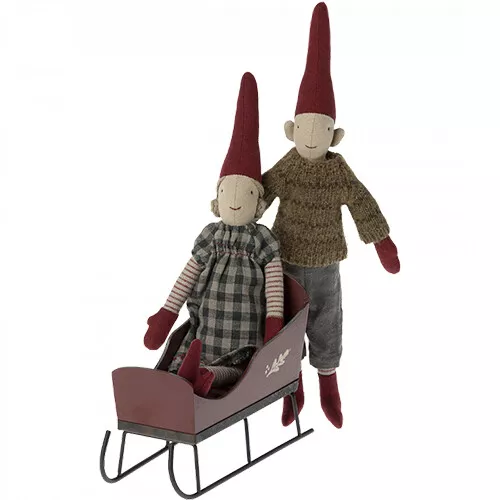 Maileg Poppenslee - Rood - Mini 4 Maileg Poppenslee - Rood - Mini - Afbeelding 2