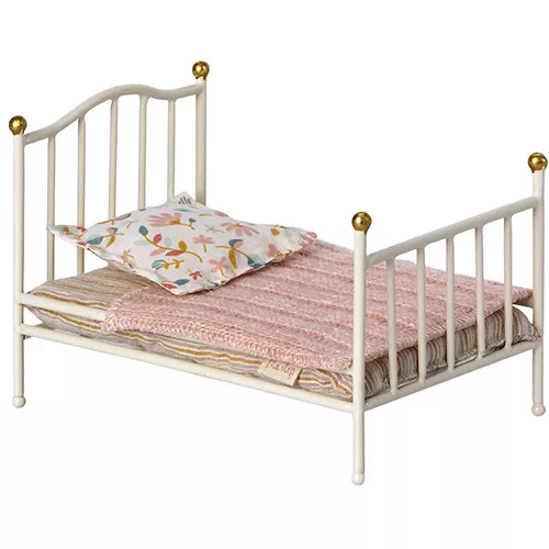 Maileg Vintage Poppenhuisbed Off-white - My